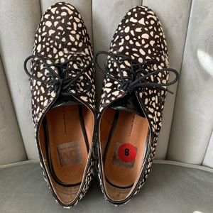Dolce Vita animal print calf fur loafers